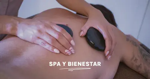 masaje con piedras calientes